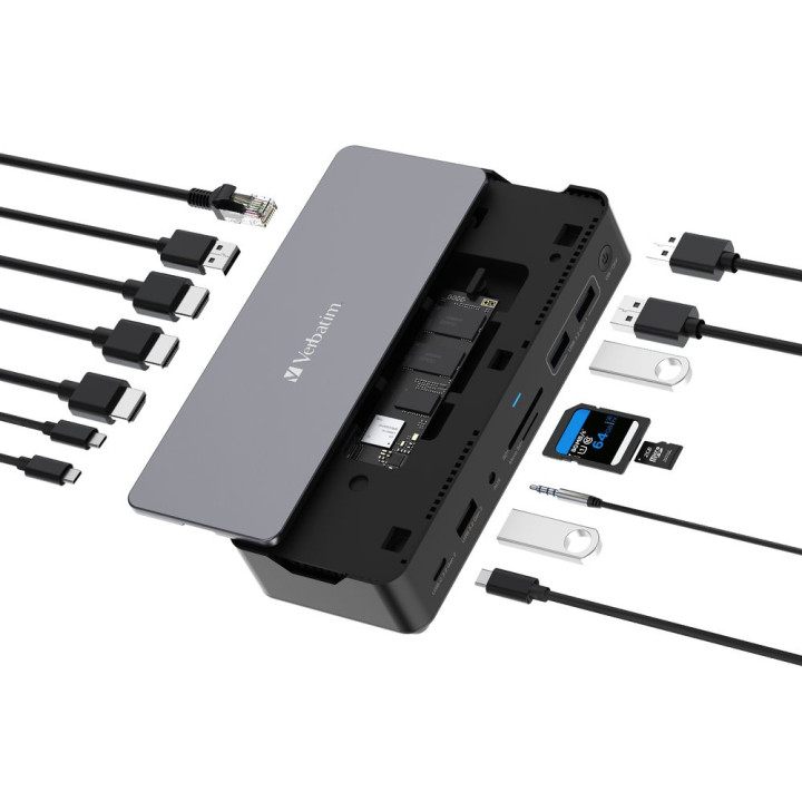 VERBATIM USB-C PRO DOCKING STATION 15 PORT WITH SSD SLOT